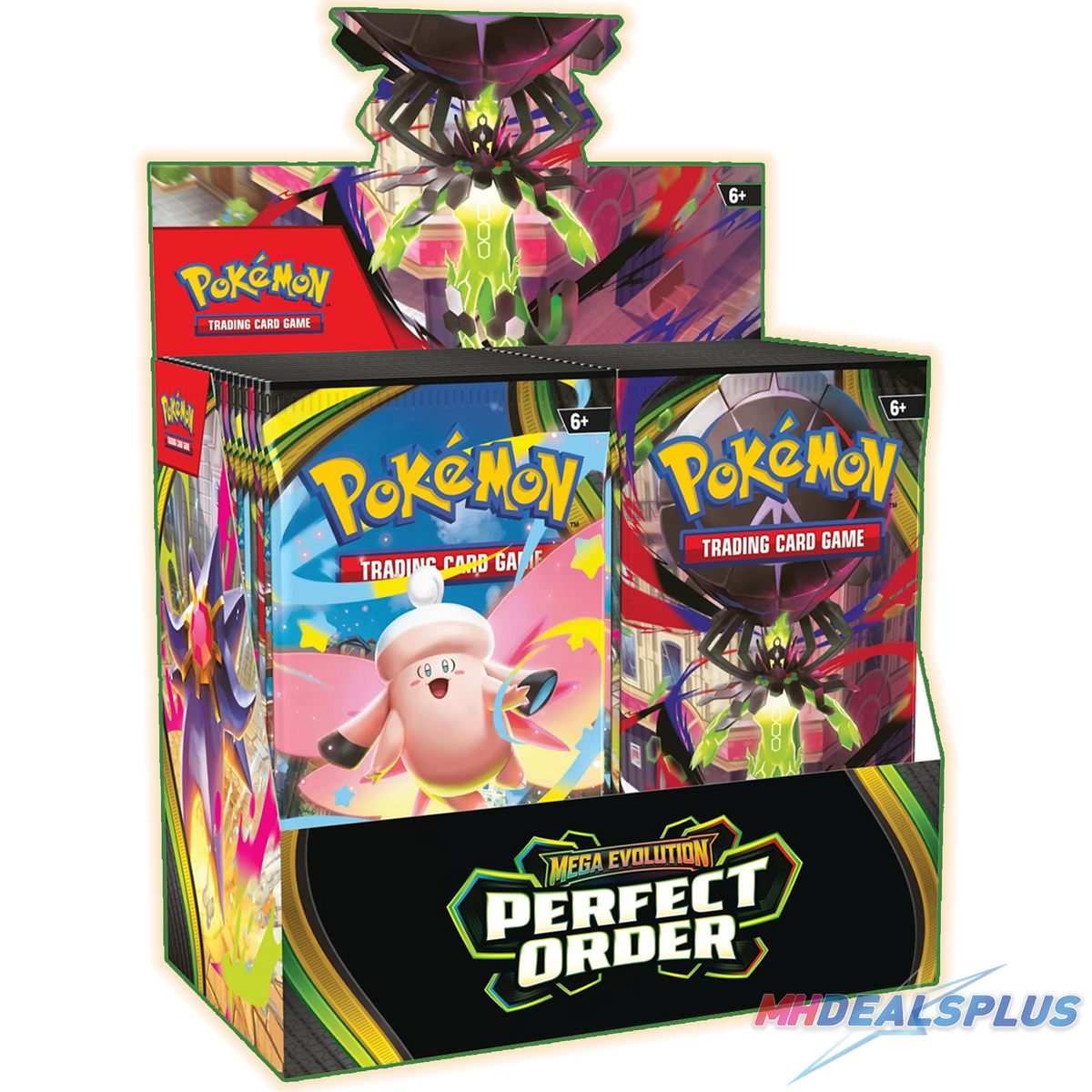 pokemon booster pack box Amazon.com: Pokémon TCG: Mega Evolution—Perfect Order Booster Bundle : Toys  & Games main image 1