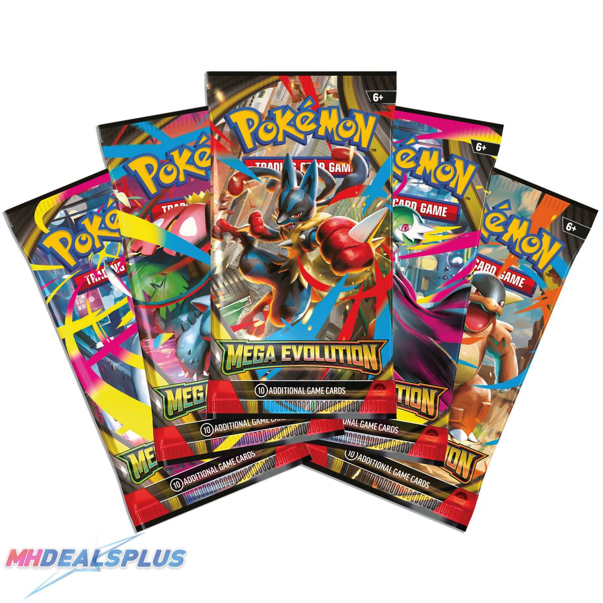 Pokemon Mega Evolution Booster Pack Set of 5  MHDEALSPLUS