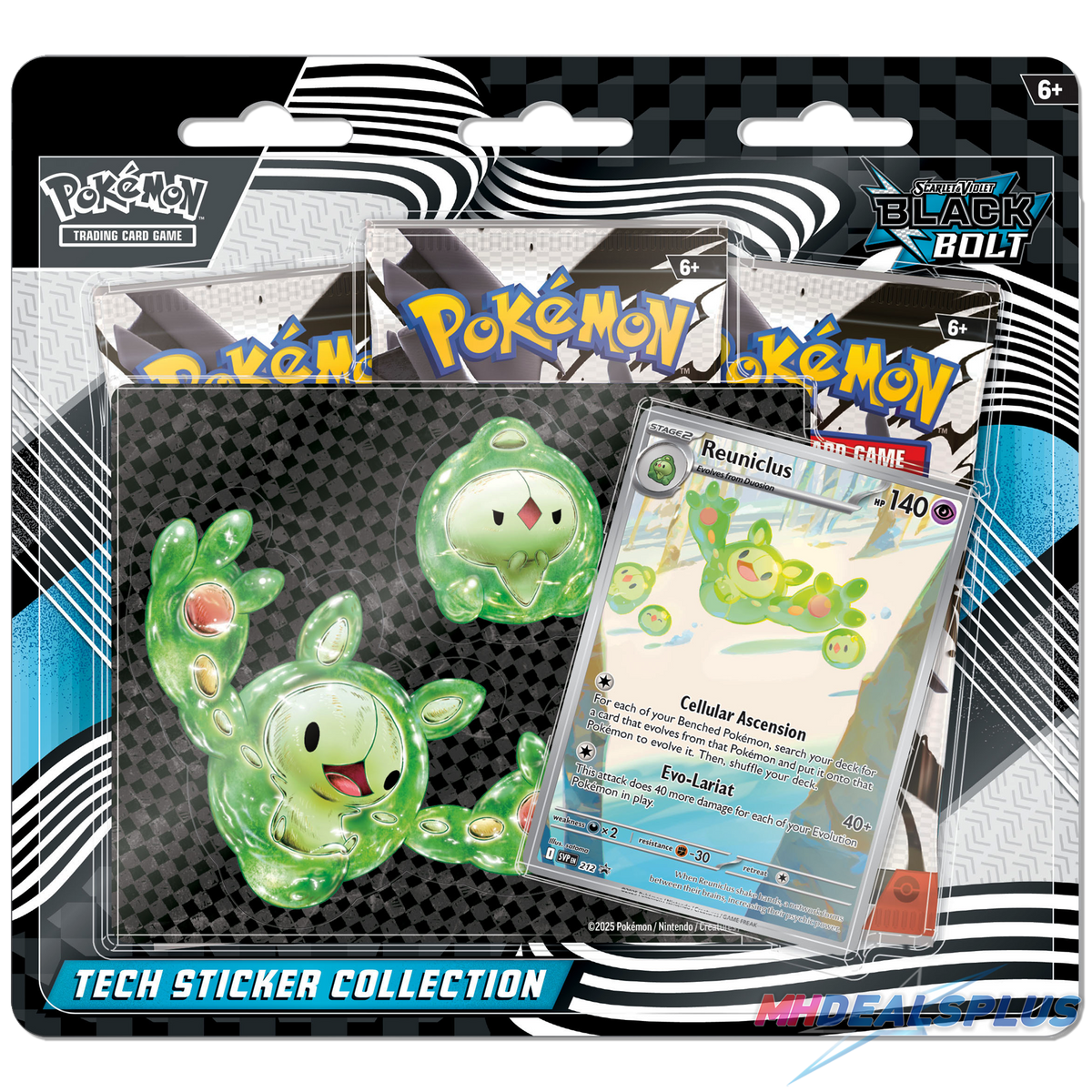 pokemon sticker cards Pokemon Black Bolt Tech Sticker Collection – MHDEALSPLUS