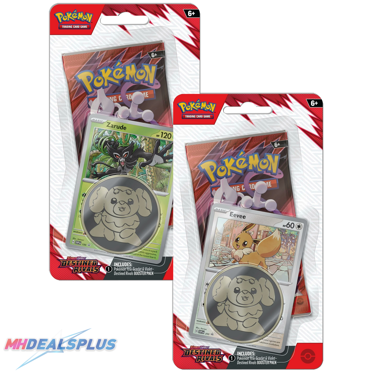 Pokemon Destined Rivals Checklane Blister Set of 2