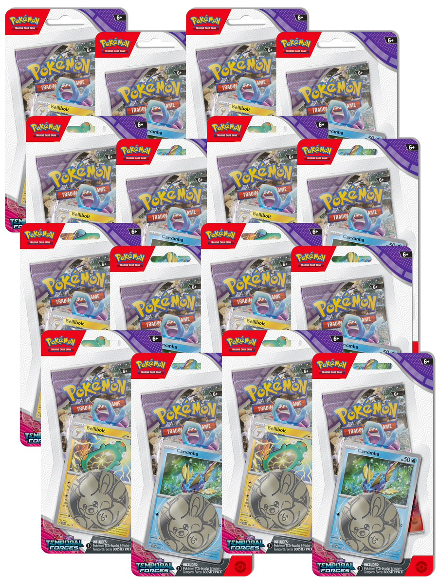 Temporal Forces Booster Packs Pokemon TCG Temporal Forces Checklane Blister  Case - Factory Sealed Box Of 16 Packs