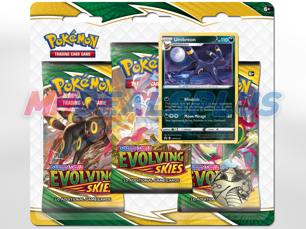 Pokemon TCG Sword & Shield Evolving Skies 3-Pack Blister w