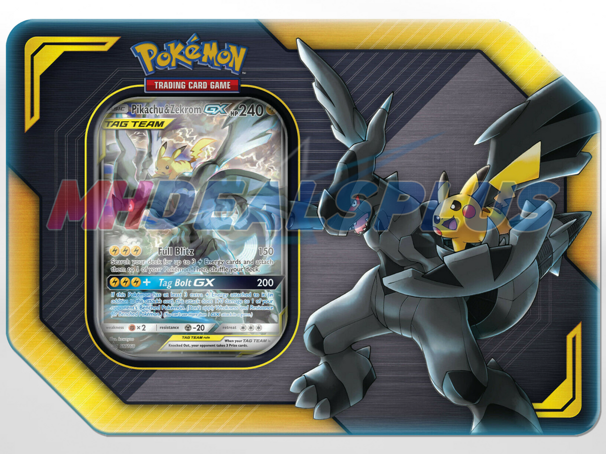 Pokemon TCG Tag Team Tin Set: Pikachu & Zekrom GX Tin, Celebi