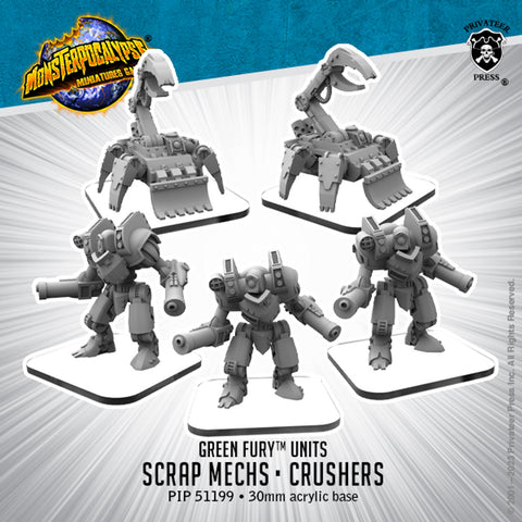 Monsterpocalypse: Scrap Mech and Crusher Units (Green Fury)