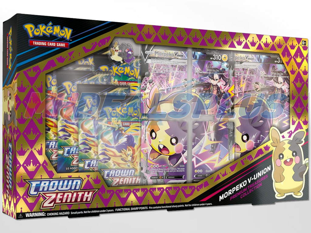 Pokemon Crown Zenith Premium Treasures Collection Morpeko V-UNION Seal MHDEALSPLUS Pokemon Crown Zenith Premium Treasures Collection Morpeko V-UNION Seal MHDEALSPLUS
