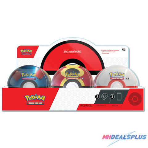 (Pre-Order) Pokemon 2025 Q4 Poke Ball Tin Display Case - 18 Booster Packs