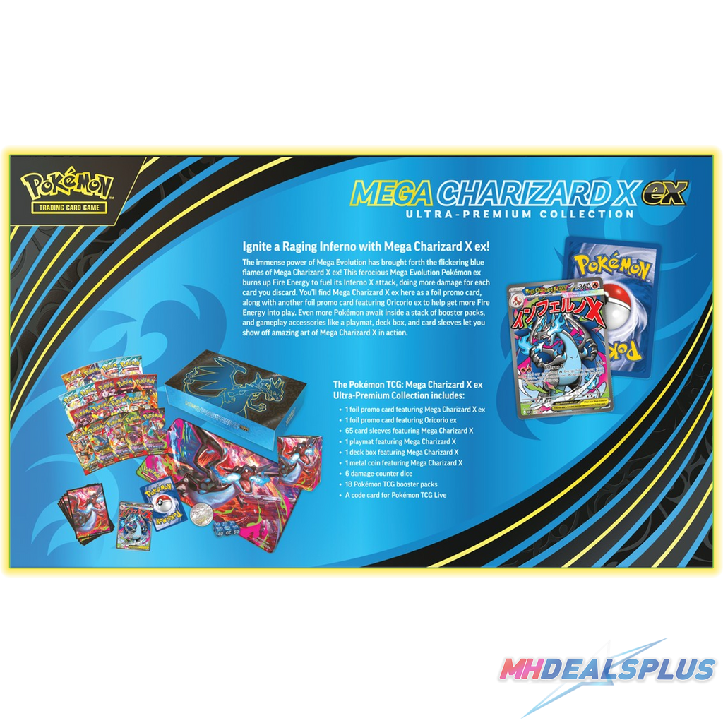 Pokemon Mega Charizard X ex Ultra-Premium Collection MHDEALSPLUS Pokemon Mega Charizard X ex Ultra-Premium Collection MHDEALSPLUS