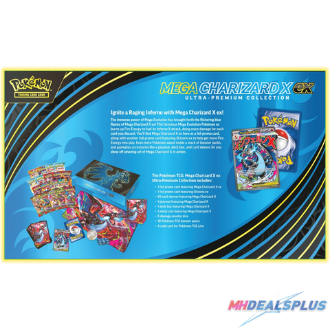 pokemon mega charizard card Pokemon Mega Charizard X ex Ultra-Premium Collection – MHDEALSPLUS