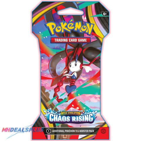 Pre-Order) Pokemon Chaos Rising Sleeved Booster Pack MHDEALSPLUS Pre-Order) Pokemon Chaos Rising Sleeved Booster Pack MHDEALSPLUS