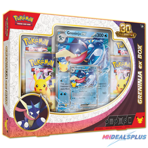 Pre-Order) Pokemon 30th Celebration ex Box Set of 2 (Greninja ex/Sylv – MHDEALSPLUS