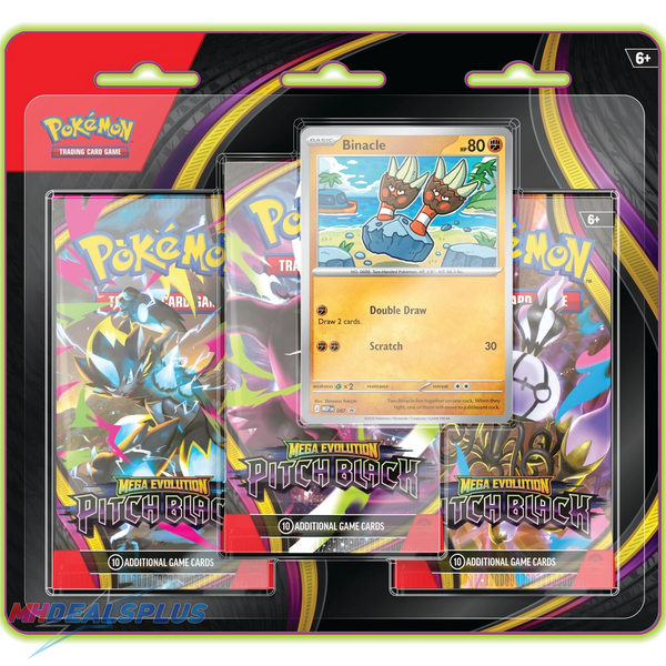 pokemon card packages Pitch Black 3-Pack Blister Pack – MHDEALSPLUS Alternative:V2 Lorcana - Azurite Sea guaranteed ultra-rare