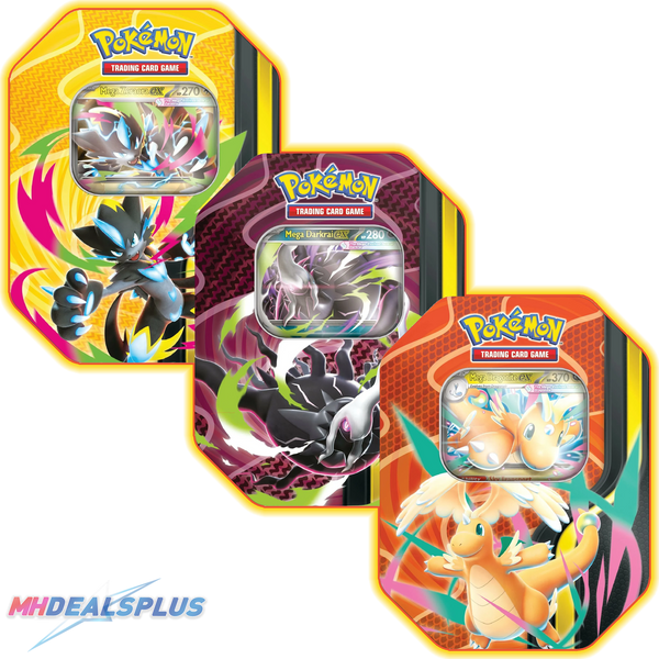 Pre-Order) Pokemon Mega Forces Tin Set of 3 – MHDEALSPLUS