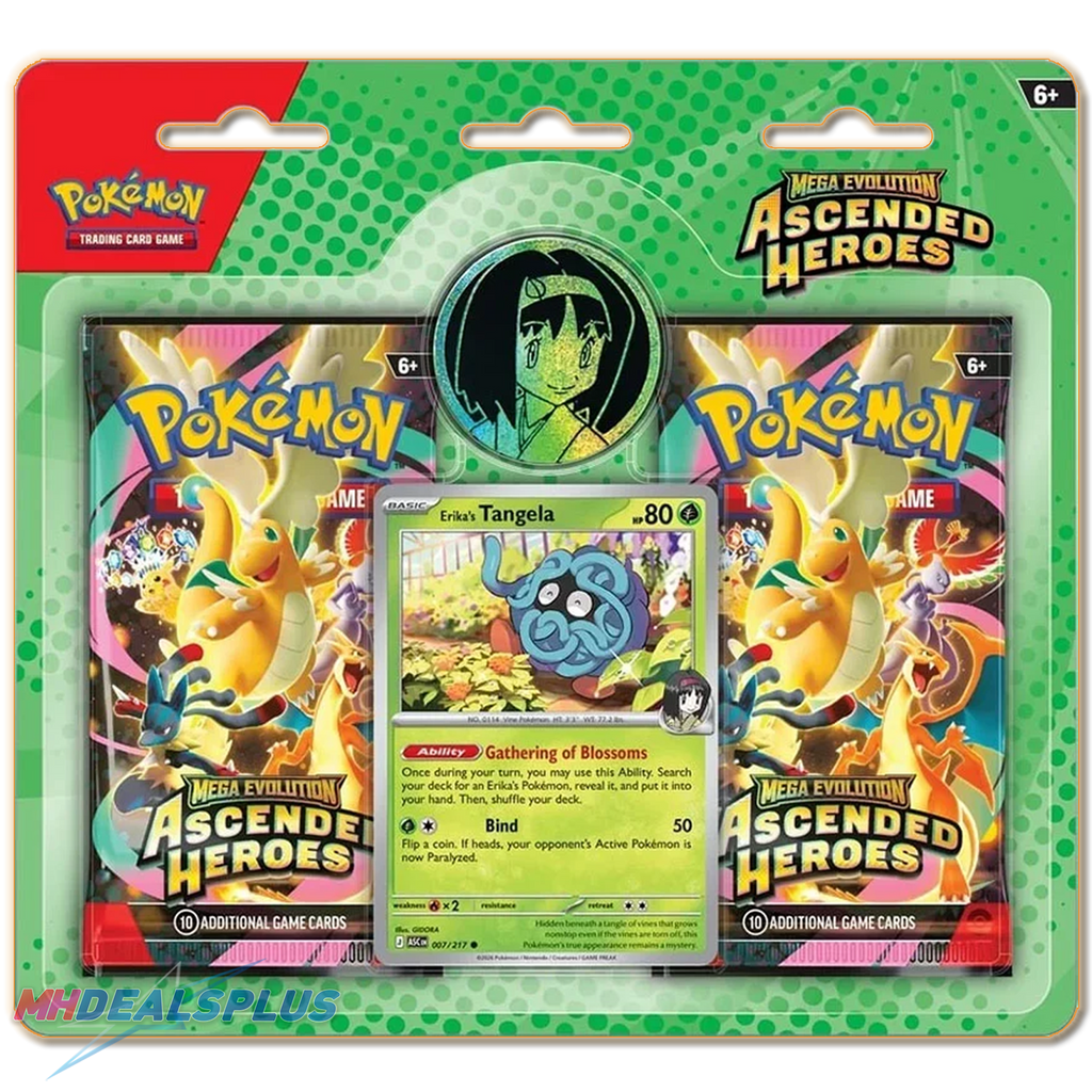 pokemon cards random packs Pokemon Ascended Heroes 2-Pack Blister (Random) – MHDEALSPLUS