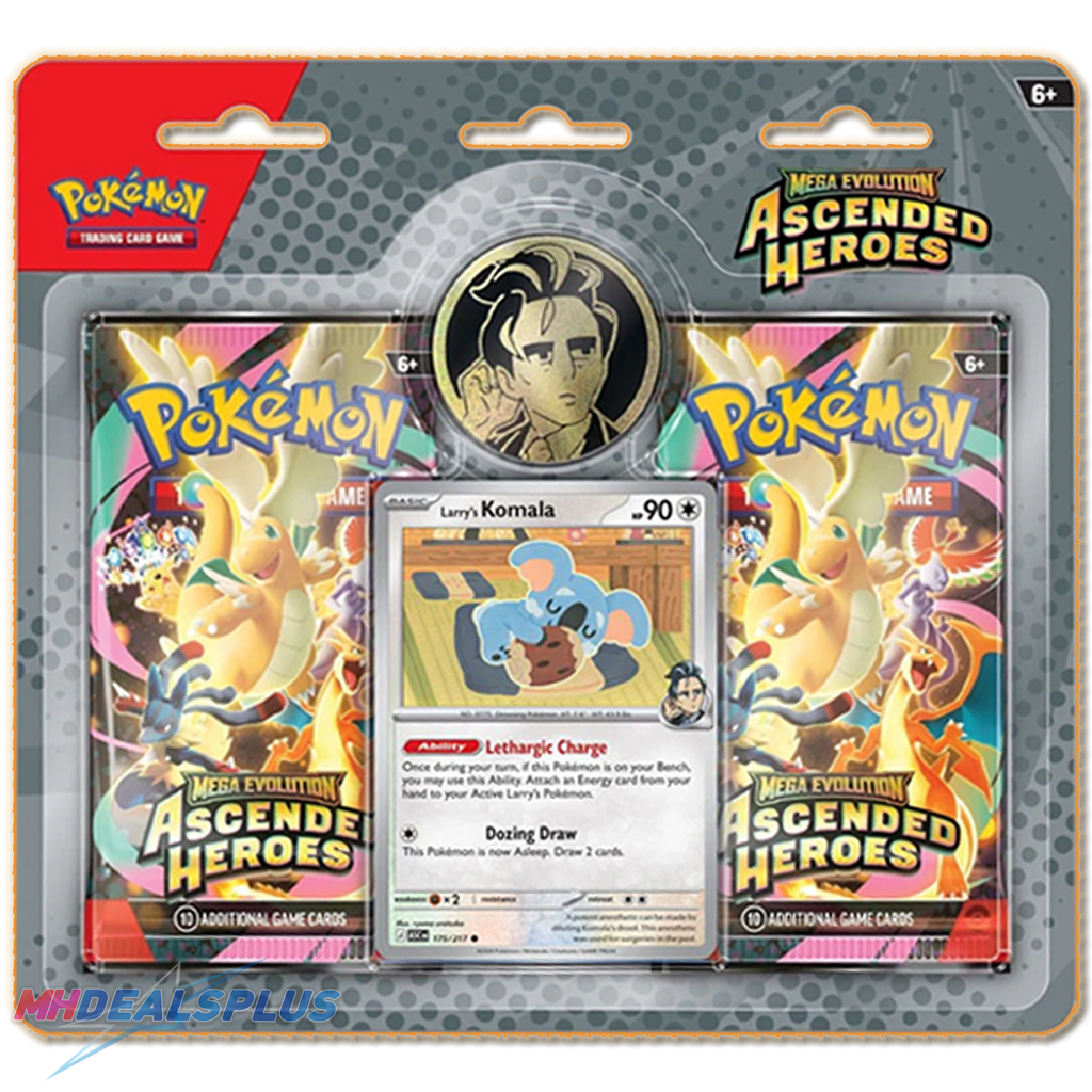 Pokemon Ascended Heroes 2-Pack Blister Set of 2 (Larry/Erika