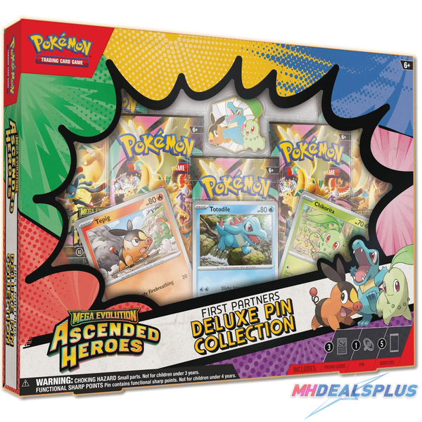 Pokemon Ascended Heroes First Partners Deluxe Pin Collection