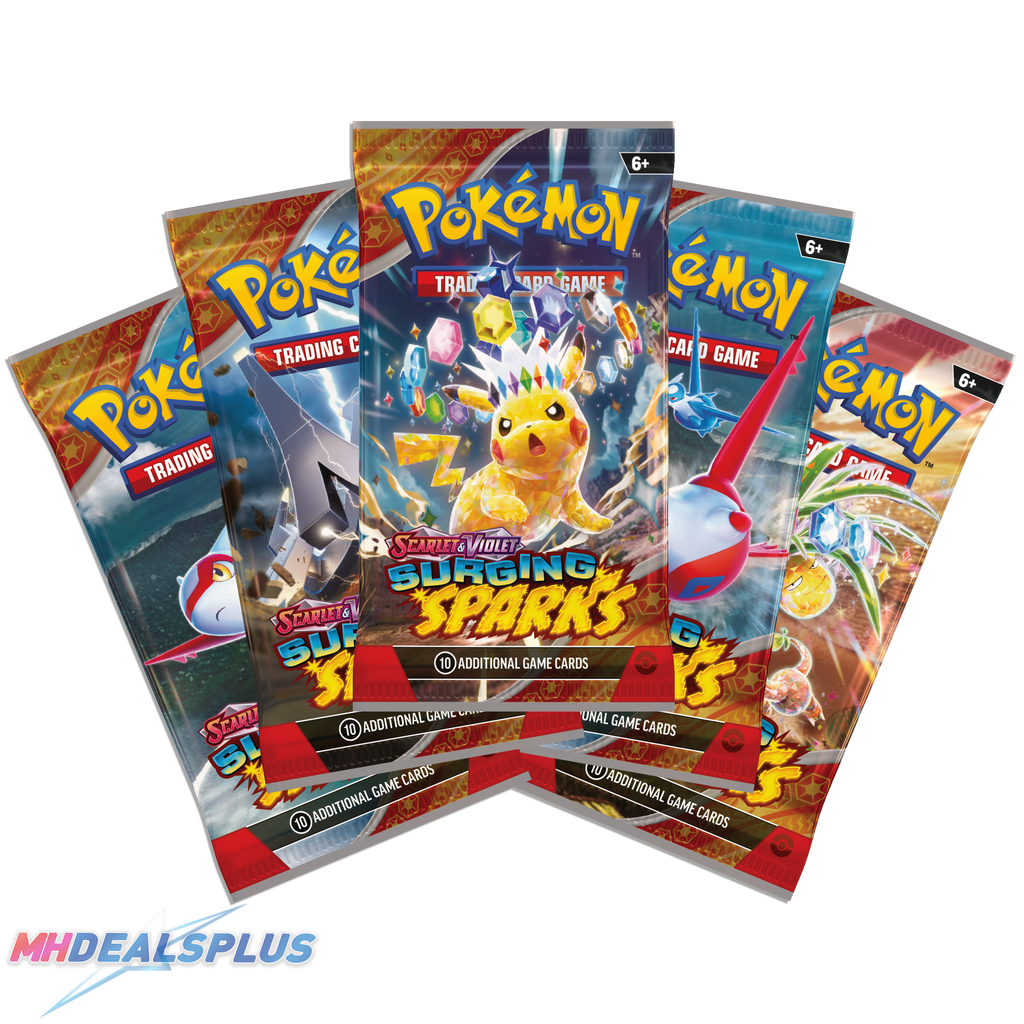 Pokemon Surging Sparks Booster Pack Set of 5 MHDEALSPLUS Pokemon Surging Sparks Booster Pack Set of 5 MHDEALSPLUS