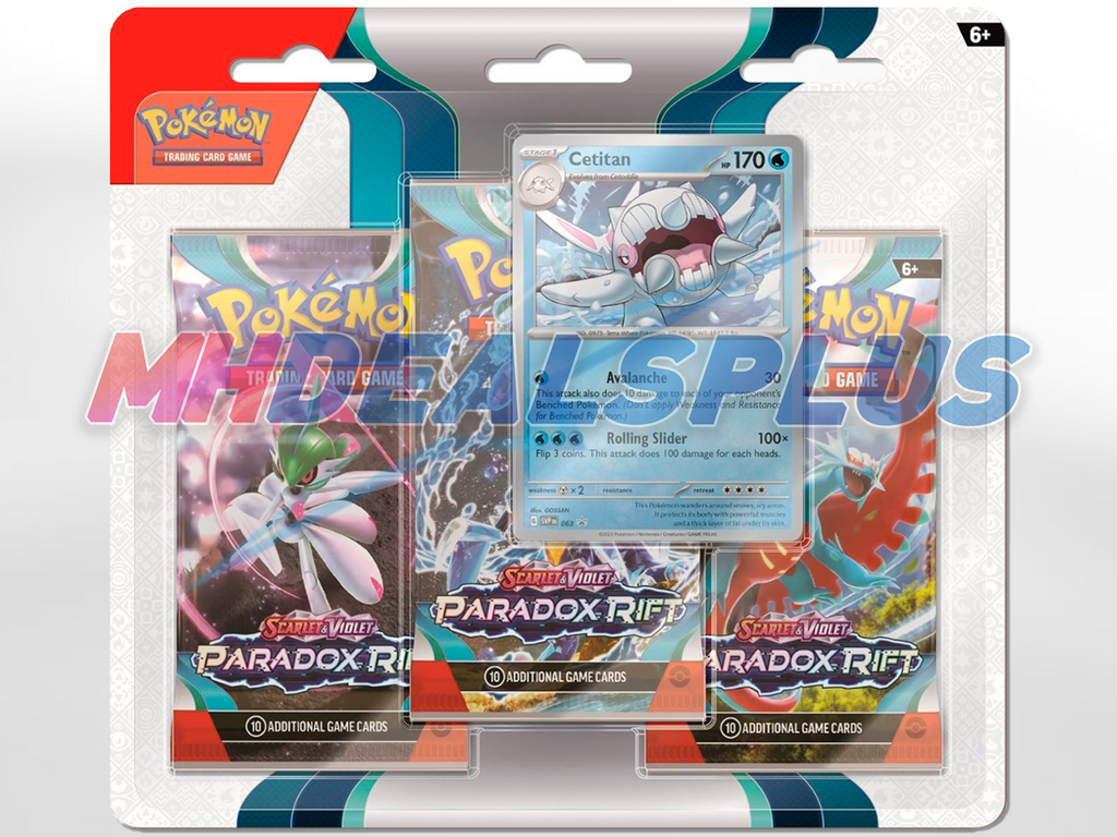 Parado Rift Set Pokemon Paradox Rift 3-Pack Blister Set of 2 - 6 Booster Packs ...