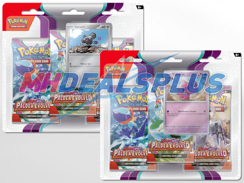Pokemon Paldea Evolved 3 Pack Set of 2 - 6 Booster Packs