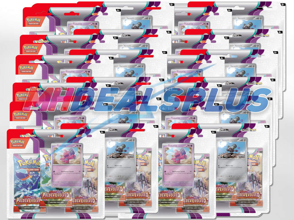 Pokemon Paldea Evolved 3-Pack Blister Sealed Case - 72 Booster Packs MHDEALSPLUS Pokemon Paldea Evolved 3-Pack Blister Sealed Case - 72 Booster Packs MHDEALSPLUS
