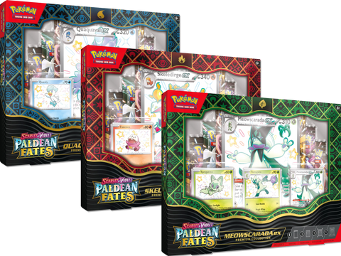 Pokemon Paldean Fates EX Premium Collection Set of 3 - 24 Booster Packs