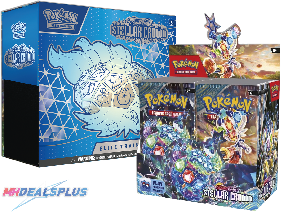 (Pre-Order) Pokemon Stellar Crown Booster Box + Elite Trainer Box ...