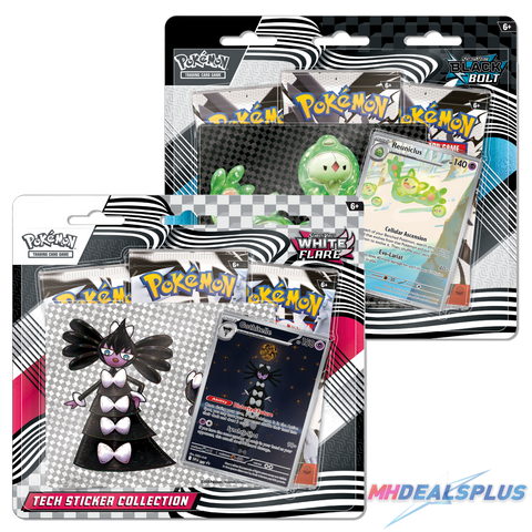 (Pre-Order) Pokemon Black Bolt & White Flare Tech Sticker Collection Set of 2