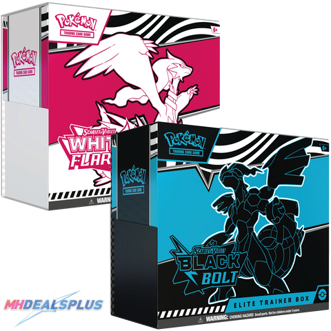 (Pre-Order) Pokemon Black Bolt & White Flare Elite Trainer Box Set of 2