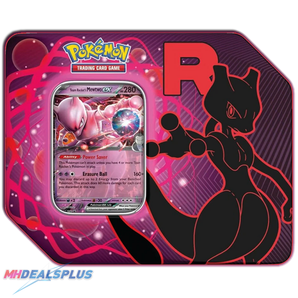 pokemon tcg: 3 team rocket's pokemon with 2 booster packs Pokemon Team Rocket Tin Set of 3 – MHDEALSPLUS