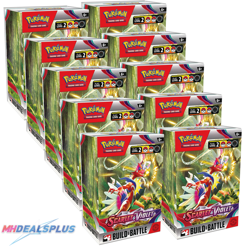 Pokemon Scarlet & Violet Build & Battle Box Sealed Case - 40 Booster P MHDEALSPLUS Pokemon Scarlet & Violet Build & Battle Box Sealed Case - 40 Booster P MHDEALSPLUS
