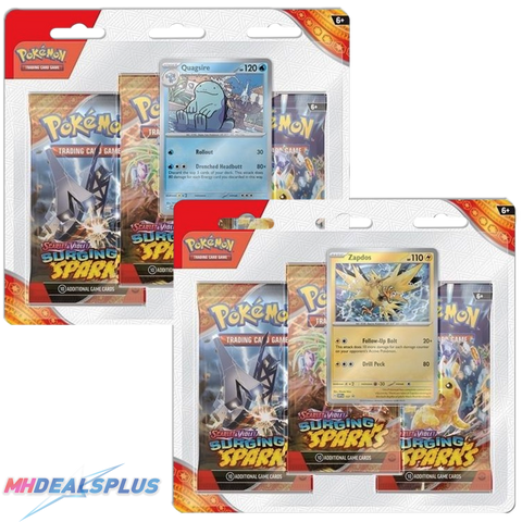 (Pre-Order) Pokemon Surging Sparks 3-Pack Blister Set of 2