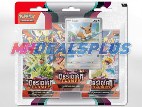 Pokemon Obsidian Flames 3-Pack Blister Set of 2 - 6 Booster Packs MHDEALSPLUS Pokemon Obsidian Flames 3-Pack Blister Set of 2 - 6 Booster Packs MHDEALSPLUS