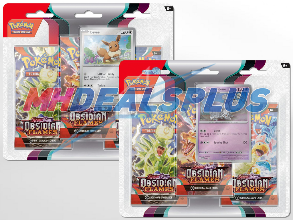 pokemon obsidian flames card set Pokemon Obsidian Flames 3-Pack Blister Set of 2