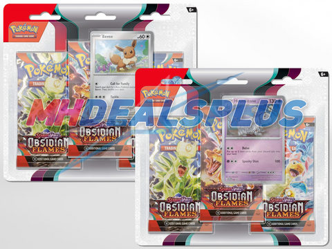 Pokemon Obsidian Flames 3-Pack Blister Set of 2 - 6 Booster Packs