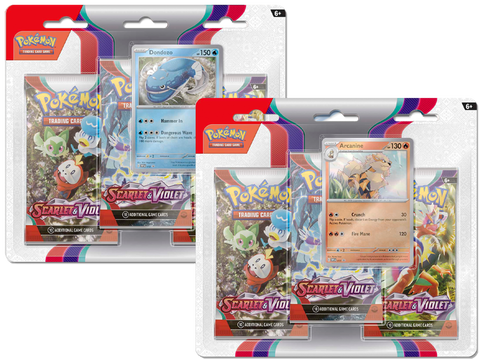 Pokemon Scarlet & Violet 3-Pack Blister Set of 2