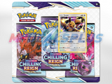 Pokemon TCG Chilling Reign 3-Pack Blister Sealed Case - 24 Blister Packs