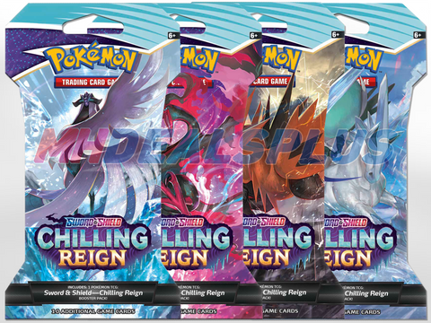 Pokemon TCG Chilling Reign x4 Sleeved Boosters- 4 Booster Packs