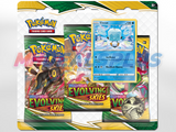 Pokemon TCG Sword & Shield Evolving Skies 3-Pack Blister w/ Umbreon & Eiscue - Set of 2