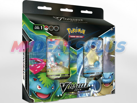 Pokemon TCG V Battle Deck Bundle: Venusaur Vs. Blastoise V Battle Deck Box