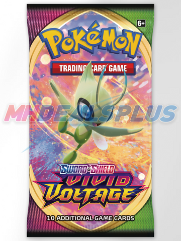 Pokemon TCG Sword & Shield Vivid Voltage 3-Pack Blister w/ Vaporeon - MHDEALSPLUS Pokemon TCG Sword & Shield Vivid Voltage 3-Pack Blister w/ Vaporeon - MHDEALSPLUS