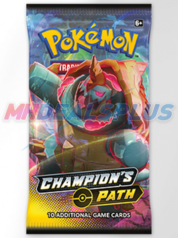 Pokemon TCG Champion's Path Hatterene V Collection Box - 4 Booster Pac MHDEALSPLUS Pokemon TCG Champion's Path Hatterene V Collection Box - 4 Booster Pac MHDEALSPLUS